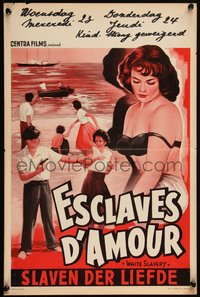 6r0431 WHITE SLAVERY Belgian 1957 they sell women, early Barry Mahon sexploitation, ultra rare!