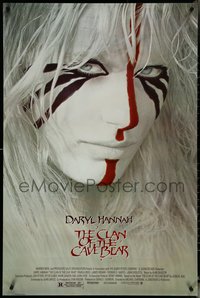 6r0675 CLAN OF THE CAVE BEAR 1sh 1986 fantastic close-up image of Daryl Hannah in tribal make up!