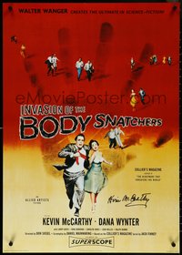 6r0163 INVASION OF THE BODY SNATCHERS signed 24x34 English commercial poster 1996 by Kevin McCarthy!