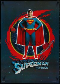 6r0170 SUPERMAN 23x32 Scottish commercial poster 1978 comic book hero Christopher Reeve, different!