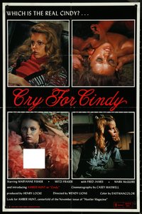 6r0680 CRY FOR CINDY 25x35 1sh 1976 Anthony Spinelli directed, Amber Hunt sexploitation!