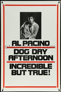 6r0695 DOG DAY AFTERNOON teaser 1sh 1975 Al Pacino, Sidney Lumet bank robbery crime classic!