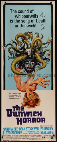 6r0251 DUNWICH HORROR insert 1970 AIP horror, sexy Sandra Dee in Lovecraft's tale of terror!