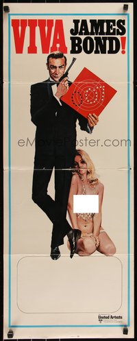 6r0271 VIVA JAMES BOND insert 1970 artwork of Sean Connery & sexy blonde in see-through outfit!