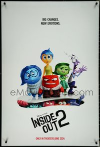 6r0766 INSIDE OUT 2 advance DS 1sh 2024 Walt Disney/Pixar, big changes, new emotions, cute!