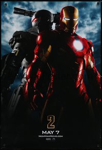 6r0772 IRON MAN 2 teaser DS 1sh 2010 Marvel, Robert Downey Jr in title role, cool suits back to back!