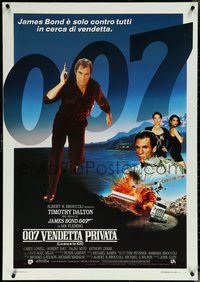 6r0227 LICENCE TO KILL Italian 1sh 1989 Timothy Dalton as James Bond, he's out for revenge, rare!