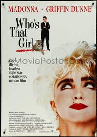 6r0239 WHO'S THAT GIRL Italian 1sh 1987 young rebellious Madonna, Griffin Dunne, cougar, rare!