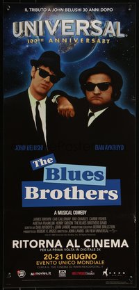 6r0277 BLUES BROTHERS advance Italian locandina R2012 John Belushi & Dan Aykroyd, ultra rare!