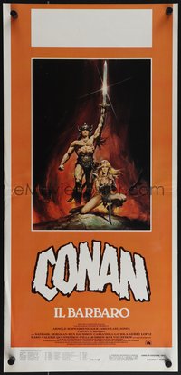 6r0282 CONAN THE BARBARIAN Italian locandina 1982 Arnold Schwarzenegger & Bergman by Casaro!
