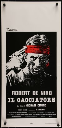 6r0284 DEER HUNTER Italian locandina 1979 Cimino, Robert De Niro, Russian roulette, Oscar list!