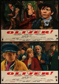 6r0510 OLIVER 12 Italian 19x26 pbustas 1968 Charles Dickens, Mark Lester, Shani Wallis!
