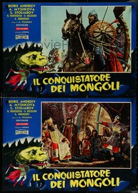 6r0553 SWORD & THE DRAGON 8 Italian 19x27 pbustas 1959 Russian sword & sorcery fantasy, ultra rare!