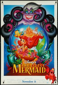 6r0793 LITTLE MERMAID advance DS 1sh R1997 great images of Ariel & cast, Disney cartoon!