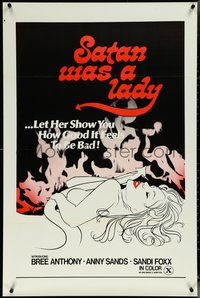 6r0904 SATAN WAS A LADY 1sh 1975 Doris Wishman, sexy artwork, let her show you how good it feels!
