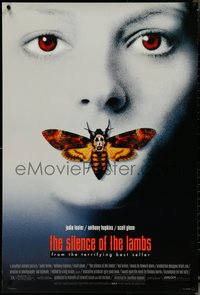 6r0921 SILENCE OF THE LAMBS style D DS 1sh 1991 Jodie Foster with moth over mouth by Dawn Baillie!