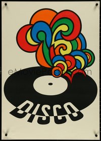 6r0195 DISCO 23x32 East German special poster 1976 wild psychedelic art, ultra rare!