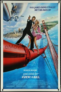 6r0983 VIEW TO A KILL 1sh 1985 Roger Moore as James Bond 007, Walken, Grace Jones!