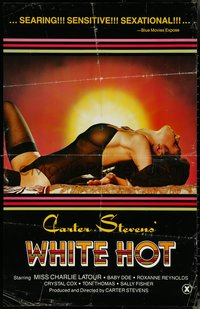 6r0994 WHITE HOT 25x39 1sh 1989 Carter Stevens directed, super-sexy image, Miss Charlie Latour!
