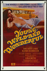 6r0999 YOUNG, WILD & WONDERFUL 25x38 1sh 1980 Arcadia Lake, Kandi Barbour, sexy artwork!