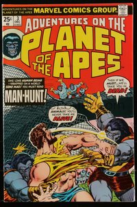6s0298 ADVENTURES ON THE PLANET OF THE APES #3 comic book December 1975 George Tuska cover art!