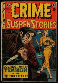 6s0171 CRIME SUSPENSTORIES #25 comic book Oct 1954 art by Jack Kamen, Reed Crandall, Evans, Krigstein