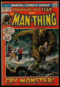 6s0289 FEAR #10 comic book October 1972 Man-Thing cover art by Gray Morrow, Howard Chaykin!