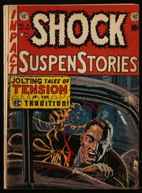 6s0133 SHOCK SUSPENSTORIES #4 comic book Aug 1952 Wally Wood cover, Joe Orlando, Feldstein, Kamen