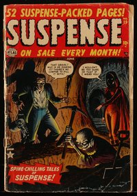 6s0208 SUSPENSE #19 comic book June 1952 art by Russ Heath, Bill Everett, Atlas horror comic!