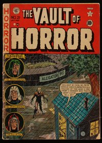 6s0037 VAULT OF HORROR #21 comic book October 1951 Johnny Craig cover, Jack Davis, Jack Kamen