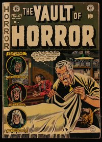 6s0040 VAULT OF HORROR #24 comic book April 1952 Johnny Craig cover, Ingels, Jack Davis, Joe Orlando