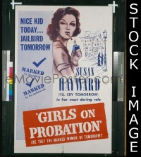 #175 GIRLS ON PROBATION 1sh R56 great image! 