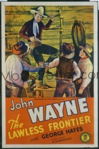 JW 081 LAWLESS FRONTIER one-sheet movie poster R39 cool John Wayne artwork