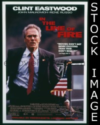 H565 IN THE LINE OF FIRE single-sided one-sheet movie poster '93 Clint Eastwood