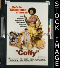 r445 COFFY one-sheet movie poster '73 Pam Grier classic!