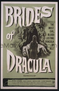 #064 BRIDES OF DRACULA 1sh '60 Hammer,Cushing 