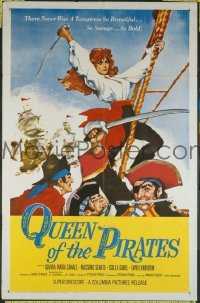 s111 QUEEN OF THE PIRATES one-sheet movie poster '61 Gianna Maria Canale