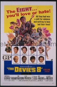 P495 DEVIL'S 8 one-sheet movie poster '69 Christopher George, Fabian