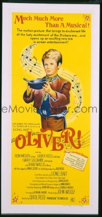 #7687 OLIVER Australian daybill movie poster 69 Carol Reed, Moody