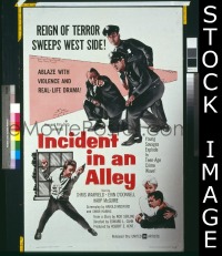 #275 INCIDENT IN AN ALLEY 1sh '62 teen crime! 
