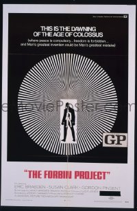 r451 COLOSSUS: THE FORBIN PROJECT one-sheet movie poster '70 Braeden, Clark