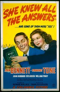 #5372 SHE KNEW ALL THE ANSWERS 1sh 41 Bennett 