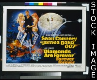R538 DIAMONDS ARE FOREVER half-sheet '71 Sean Connery