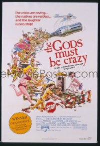 P747 GODS MUST BE CRAZY one-sheet movie poster '82 Jamie Uys