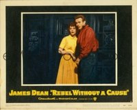 2059 REBEL WITHOUT A CAUSE lobby card #4 '55 Dean, Wood scared!