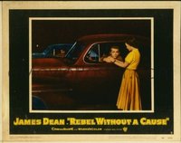 2058 REBEL WITHOUT A CAUSE lobby card #8 '55 Dean in chickie run!