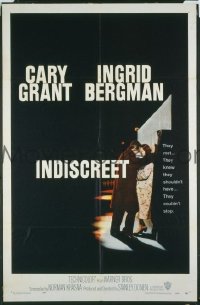 #276 INDISCREET 1sh '58 Grant, Bergman 