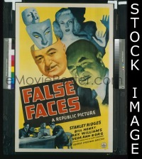 FALSE FACES ('43) 1sheet