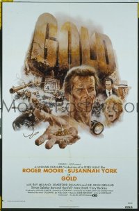 #183 GOLD 1sh '74 Roger Moore 
