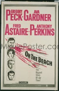 #8108 ON THE BEACH 1sh '59 Greg Peck, Gardner